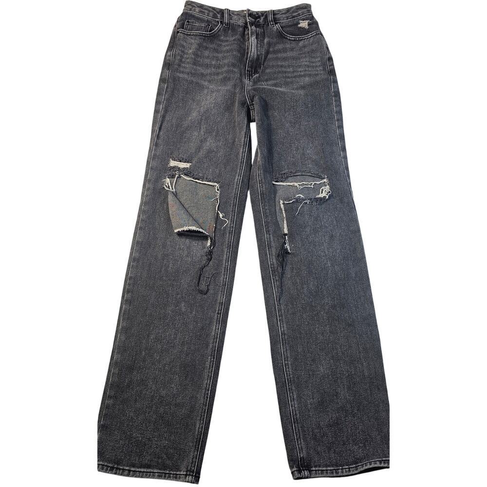 Pacsun Washed Black Ripped '90s Boyfriend Jeanssz 27 high rise grunge EUC emo